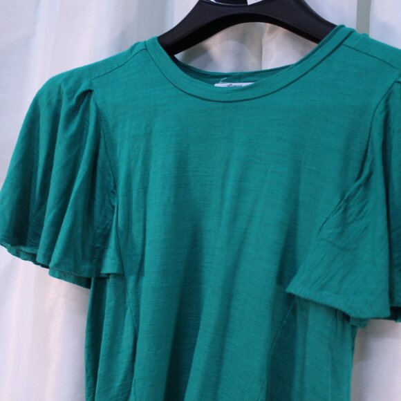 Elegant Teal Short Sleeve Women's Top - Picture 8 of 10